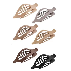 6X Women Girl Summer Flat Hair Clips Lay Down Claw Clip French Concord Hair Clip - Picture 1 of 14
