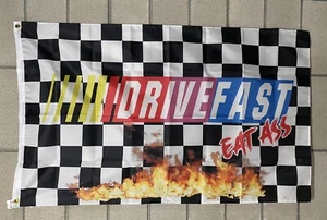 NASCAR Racing Flag FREE SHIP Drive Fast Beer Eat A** Party Redneck USA 3x5’ - Picture 1 of 1