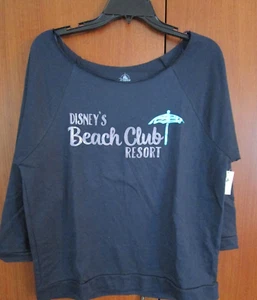 New Disney Parks Beach Club Resort LS Tee Large Cotton Poly Bust 42 Length 23 in - Picture 1 of 4
