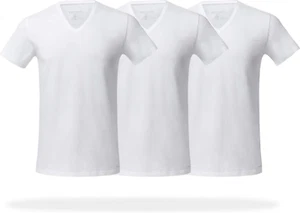 3-Pack Slim Fit V-Neck T-Shirts for Men - Super Soft Tagless V Neck T-Shirts for - Picture 1 of 7