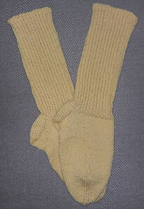 NEW Warm and Soft Hand Knit 100% Pure Wool Socks (9.5 inches length)