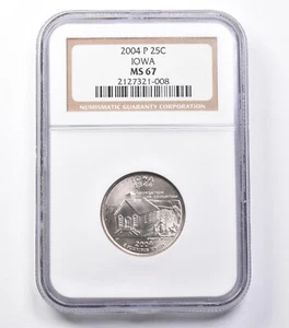 MS67 2004-P Washington State Quarter Iowa NGC *5412 - Picture 1 of 3