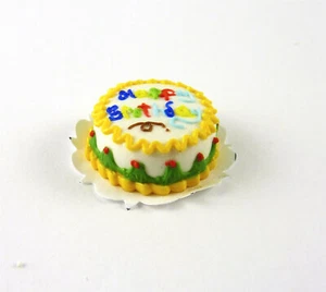 Dollhouse Miniature Primary Colors Birthday Cake, K2126 - Picture 1 of 2