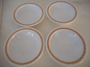 Vintage 1970s Set of 4 COR79 Brown Trim Berry Dessert Bowls Pyroceram Corning - Picture 1 of 7