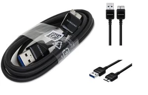 New Original Samsung Galaxy S5 Note 3 USB 3.0 Charging Data Cable Black - Picture 1 of 4