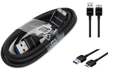 New Original Samsung Galaxy S5 Note 3 USB 3.0 Charging Data Cable Black - Image 1 of 4