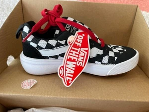 NEW Vans Ultrarange Rapidweld Shoes checkerboard kids 10.5 black white red HTF - Picture 1 of 3