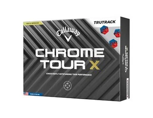 Callaway Golf Chrome Tour X Premium Golf Ball 2024, Blue/Red - Picture 1 of 7