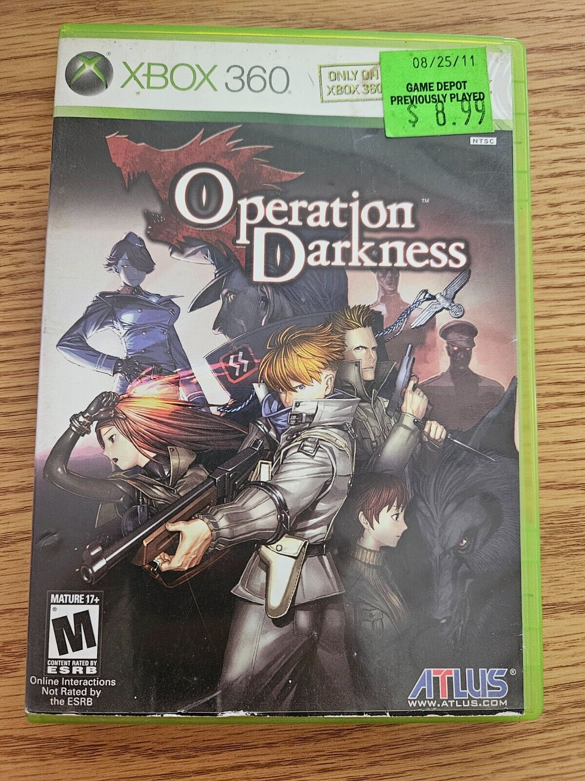 Operation Darkness -  No Manual (Microsoft Xbox 360 / Atlus)(2008)(NTSC)