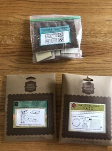 Unity Stamp Lot Set Sports Squares He She You Said Thoughts From The Past - Picture 1 of 7