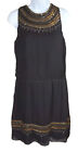 Women's Parker Black Sequin Sleeveless Mini Silk Sheath Dress Size M