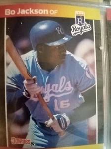 Bo Jackson RARE ERROR CARD -- DonRuss Card #208 -- Missing Period After INC - Picture 1 of 8
