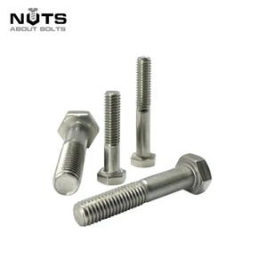 1/4 5/16 3/8 7/16 1/2" UNC HEXAGON BOLTS PART THREADED 8.8 ZINC PLATED IMPERIAL - Picture 1 of 7