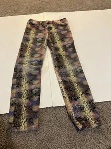 Descendants Jeans Girls Size Small Disney D-Signed Colorful Snake Print  - Picture 1 of 7
