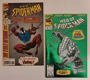 Web of Spider-Man #118 & 100(1st app of Ben Riley as The Scarlet Spider!) 1994 - Picture 1 of 2