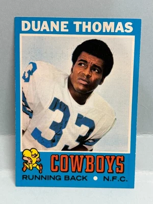 JA4288 1971 Topps Duane Thomas RC #65 Dallas Cowboys casi nuevo Foto 1 de 4