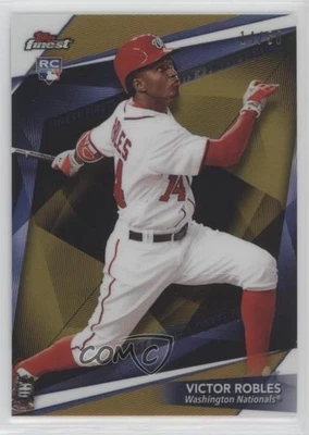 2018 Topps Finest Finest Firsts Gold Refractor /50 Victor Robles #VR Rookie RC - Image 1 of 2