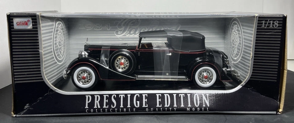 ANSON Prestige Edition 1934 Packard 1:18 Scale Black #30397 New In Box - Image 1 of 4