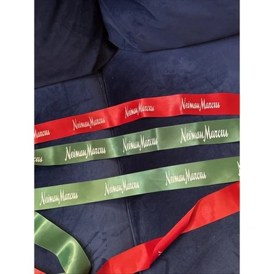 NEIMAN MARCUS Red & Green Satin Ribbon For Christmas Holiday Gift Wrap - Image 1 of 4
