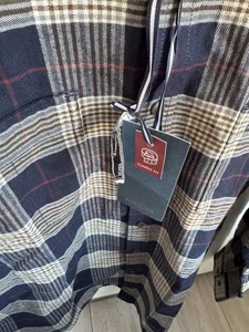 joules mens Medium M Buchannon Navy blue check shirt BNWT - Picture 1 of 6