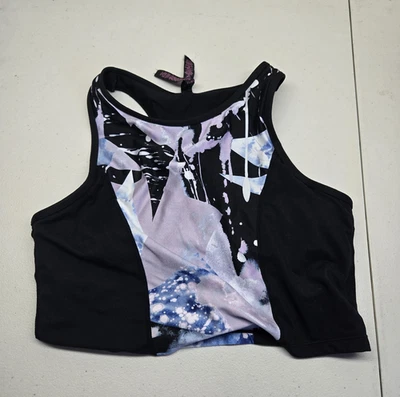 Sujetador deportivo Betsey Johnson para mujer grande negro rendimiento espalda deportiva Foto 1 de 4