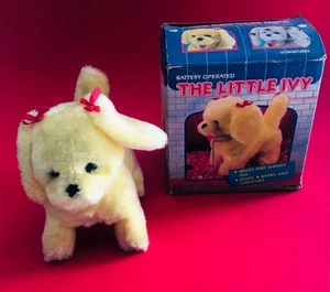 Vintage THE LITTLE IVY Battery Operated Toy Dog Original Box Walks & Shakes Tail - Picture 1 of 8