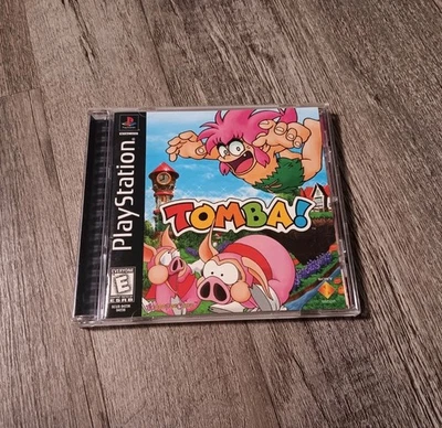 Tomba (Sony PlayStation 1/PS1 1998) CIB Completo Con Manual Etiqueta Negra De Colección Foto 1 de 4