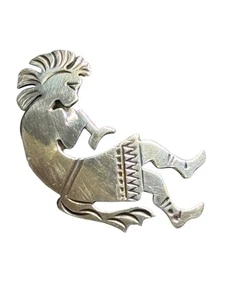 Vtg Sterling Kokopelli MB Pin Southwestern Native Style Flute Dancer Brooch 1.5” - Picture 1 of 4