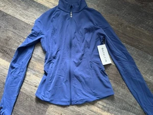 NWT ATHLETA Salutation 2.0 zip up Jacket Blue Size Small - Picture 1 of 5