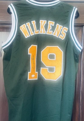 Lenny Wilkens Signed Auto Seattle SuperSonics Custom Basketball Jersey JSA - Image 1 of 3