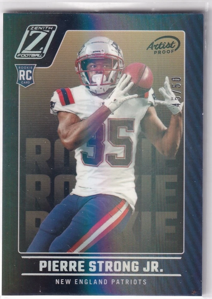 2022 Zenith Pierre Strong Jr. #141 RC Artist Proof Silver /50 Patriots - Image 1 of 2