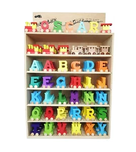 Personalized Kids WOODEN TRAIN LETTERS Scrabble Child Baby Name Toy Gift New UK - Picture 1 of 37