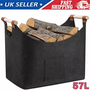 Firewood Bag Magazine Rack Pocket Basket Basket Felt Bags Firewood Basket - Picture 1 of 18