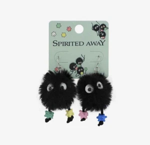 Studio Ghibli Spirited Away Soot Sprite Star Candy Fuzzy Drop Earrings - Picture 1 of 2
