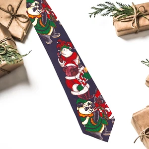 Santa Panda Bears, Polar Bear, Teddy Bear Christmas Necktie - Picture 1 of 3