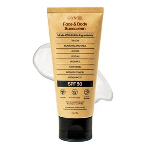 Sky And Sol Natural Mineral Sunscreen SPF 50 Natural Organic Sunblock 3 oz /85 g - Picture 1 of 6