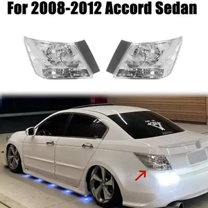 Crystal Clear Lens Light Turn Signal Cover For 08-12 Accord Sedan Yhy - Foto 1 di 9