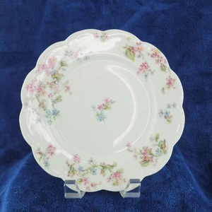 Vintage Haviland & Co Limoges Plate Blue and Pink Flowers Shabby Chic France - Picture 1 of 22