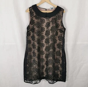 Ladies Dress Size 18 PEACOCKS Black Lace Shift Party Evening Wedding Occasion - Picture 1 of 10
