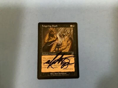 MTG Magic Lingering Death Signed Sketched Artist Proof x1 Scourge SCG Thompson - Image 1 of 2