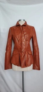 Chaqueta de cuero marrón Patrizia Pepe talla 42 - Imagen 1 de 12