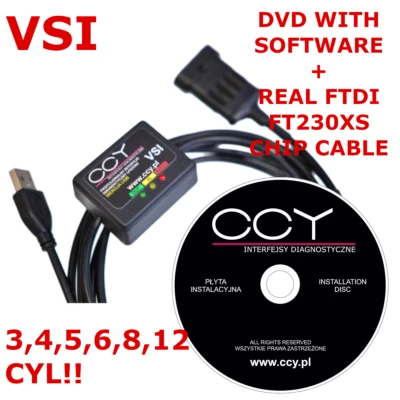 PRINS VSI 1 Diagnostic USB Interface LPG GLP CNG Cable + DVD Software - Image 1 of 4