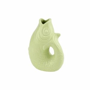 Gift Company Vase Monsieur Carafon XS, Dekovase in Fisch-Form, Steingut, Seafoam - Bild 1 von 1