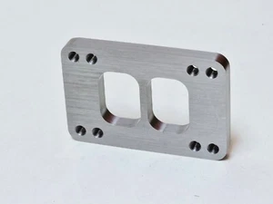 T4 Divided to T6 Turbo Inlet Adapter Flange No Slope Twin Scroll Billet 1/2 USA - Picture 1 of 2