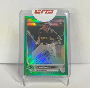 2022 Topps Chrome CJ Abrams Rookie Autograph #RA-CA Green Refractor 64/99