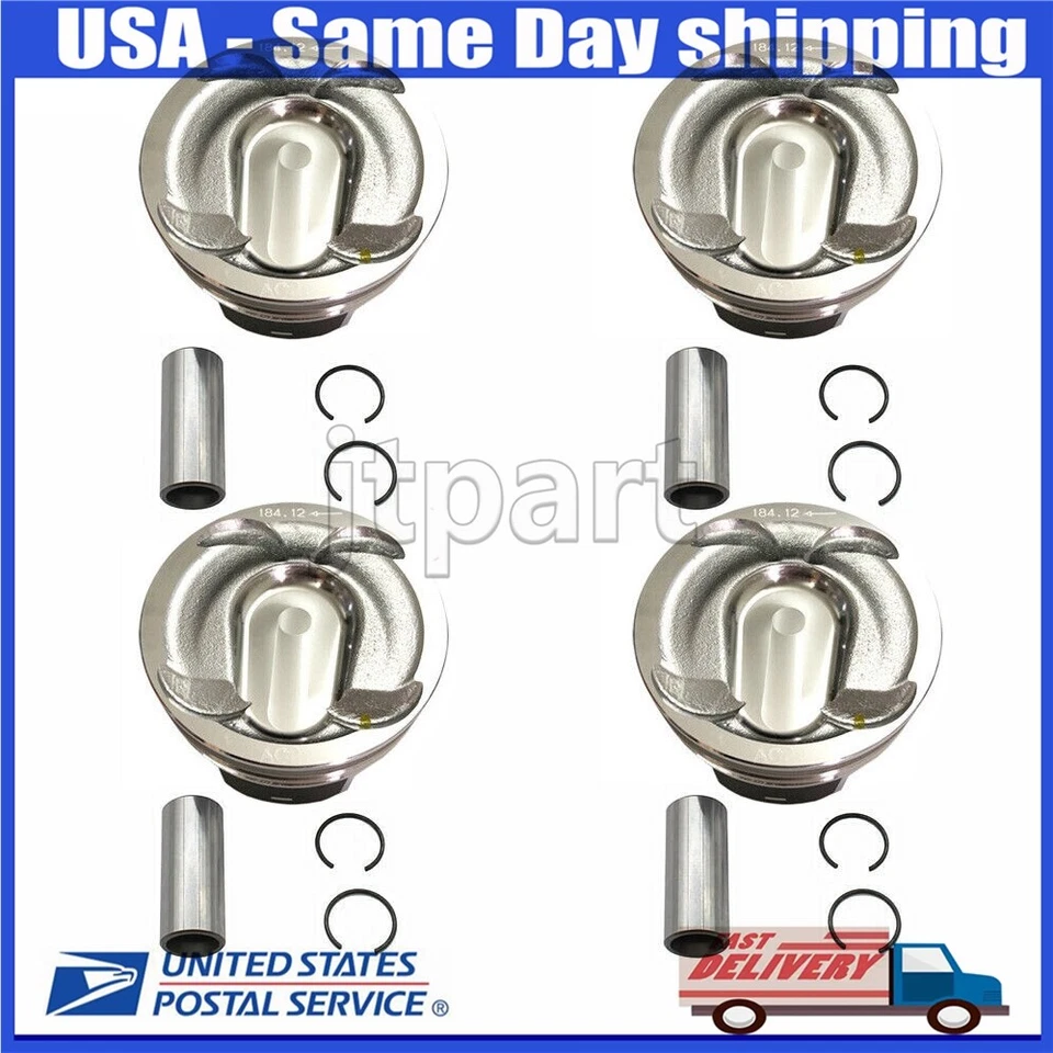 +0.5 Piston set for Ford Edge Escape Explorer Fusion Focus ST 2.0 EcoBoost 2010- - Image 1 of 1