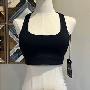 Sujetador deportivo natural Allbirds Performance mezcla de lana merino negro pequeño nuevo con etiquetas - Imagen 1 de 6