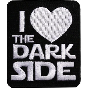 Star Wars Official 'I Love The Dark Side' Darth Vader Lucasfilm Iron On Patch - Picture 1 of 1