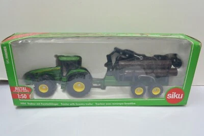 Siku 1:50 DieCast car John Deere 8430 Tractor with Forestry and Crane # 1954 - Image 1 of 4
