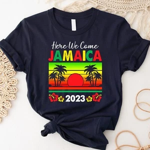 Jamaica 2023 Here We Come Matching Family Dream Vacation T-Shirt, Jamaica Vacati - Picture 1 of 3
